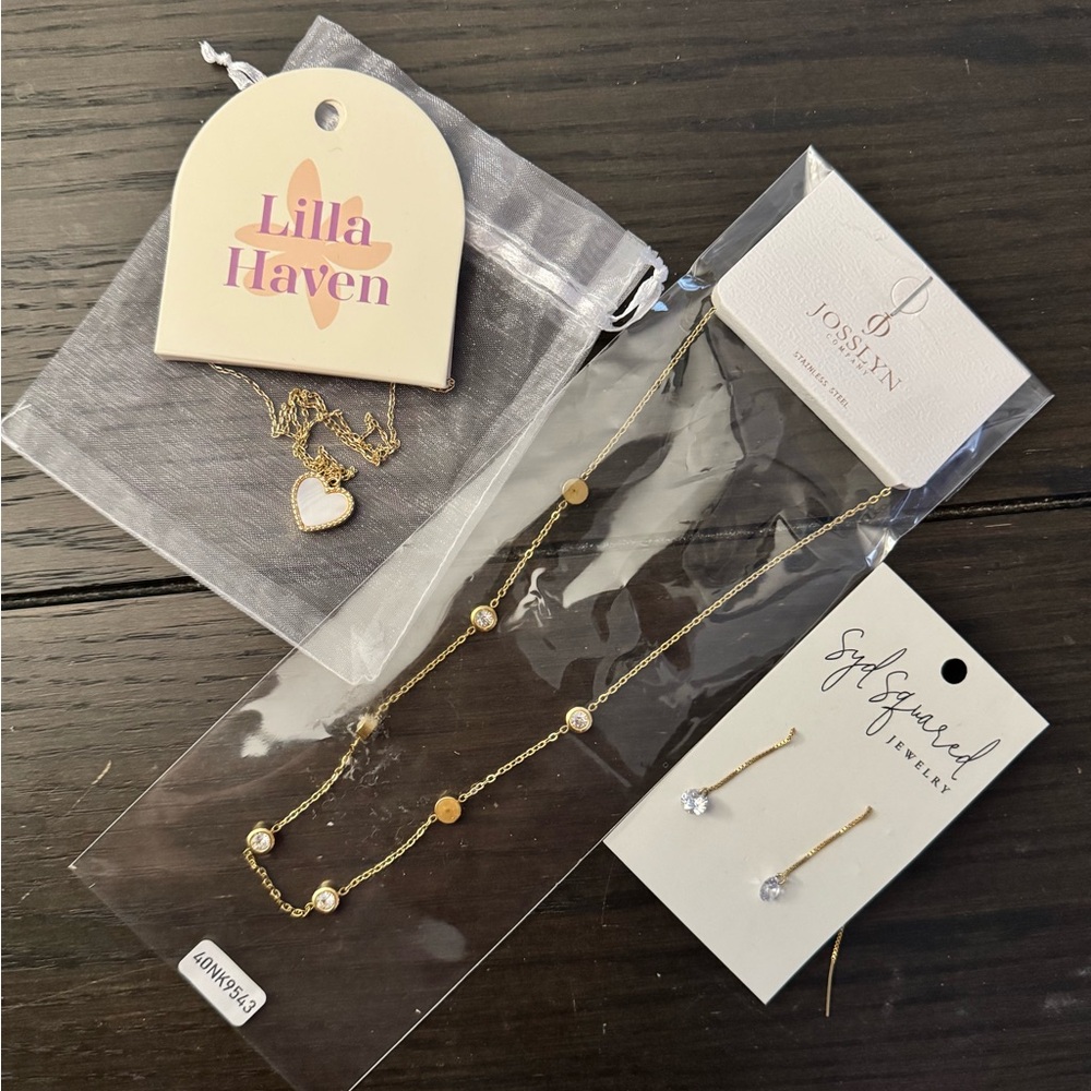 Gold and Silver Jewelry Set